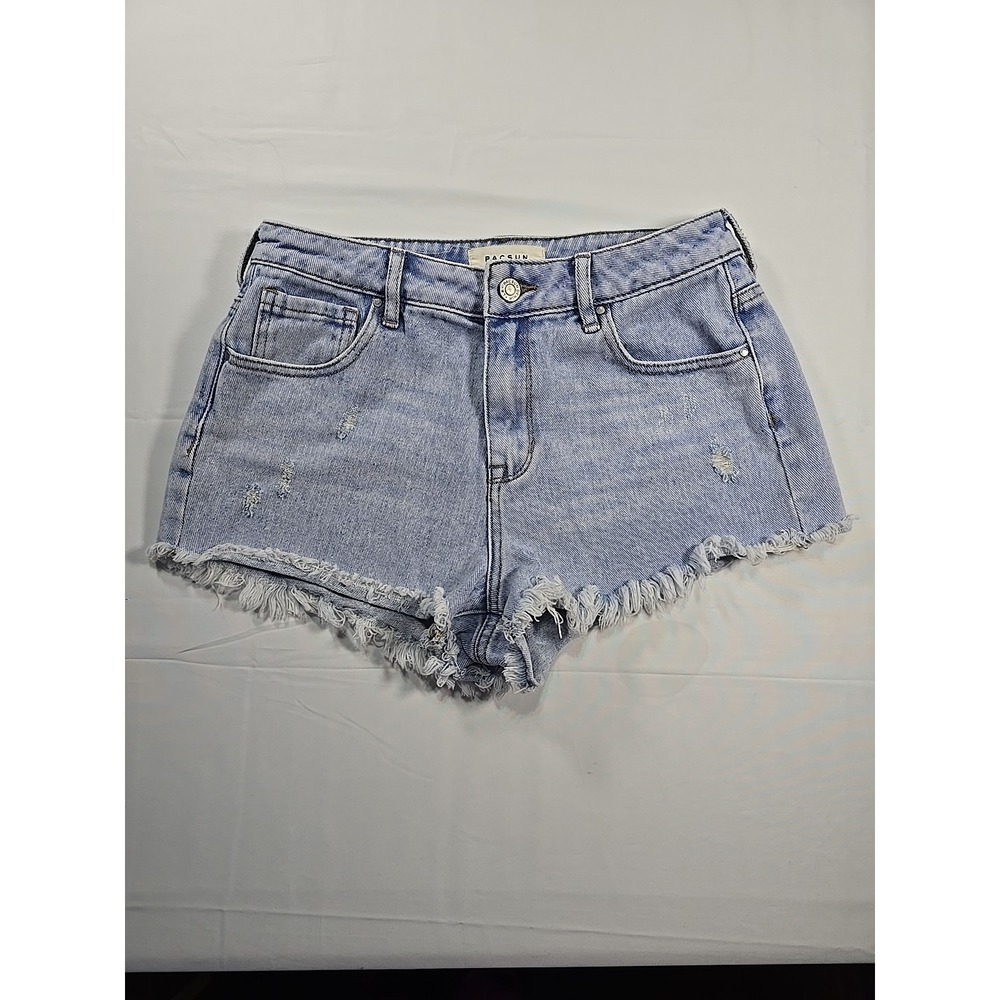 PacSun High Rise Distressed Denim Shorts Festival Y2K Women's 27